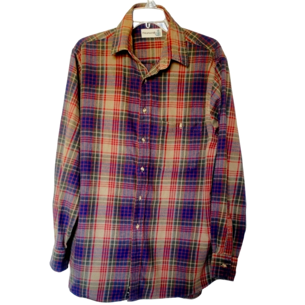 Fieldmaster Cotton Plaid Flannel Button-down Shirt
